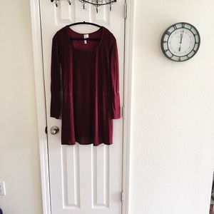 Dark Red Swing Dress from Franchesca’s